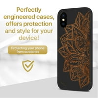 Случај Двор Дрвена Кутија за iPhone-Мека tpu силиконски капак Тенок Вклопуваат Шок-Заштитен Дрвен Телефонски Капак За Девојчиња