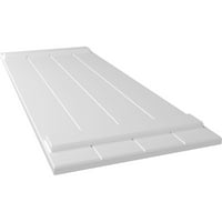 Ekena Millwork 1 2 W 78 H TRUE FIT PVC Четири одбор се придружија на одборот-n-batten ролетни, недовршени