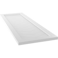 Ekena Millwork 15 W 51 H TRUE FIT PVC SINE PALLE CHEVRON модерен стил фиксни ролетни за монтирање, недовршени