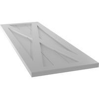 Ekena Millwork 12 W 79 H TRUE FIT PVC SINE X-BOARD FERMONE FIXED MONTING SULTTERS, PREDED