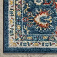 Добро ткаена Тулса Калдвел Ориентална персиска сина боја 5'3 7'3 килим на област