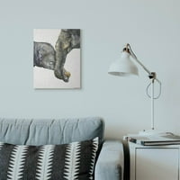 СТУПЕЛ ИНДУСТРИИ Симпатична бебешка слонови Семејство животно Акционер Сликарство Супер платно wallидна уметност од Georgeорџ