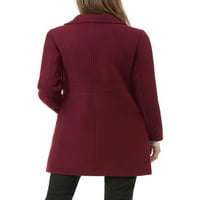 Единствени поволни цени за женски измешан лапел двоен ров зимски палто