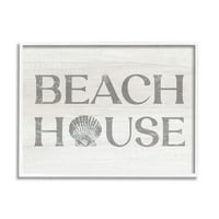 Текст на плажа на плажа „Ступел индустрии“, гроздобер мида од школка, врамена wallидна уметност, 16, дизајн од Лил 'Руе