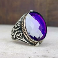 духбне мода елегантен виолетова камен накит прстен накит ангажиран прстен за жени и мажи