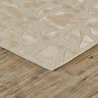 Малави бујно тафтен апстрактен килим, крем од слонова коска, килим од 5 -тина 8 метри