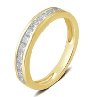 Carat T.W Princess Diamond 10K жолто злато свадба бенд