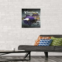 Минесота Викингс - постер за wallидови на шлем, 14.725 22.375