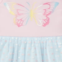 Доли И Јас Девојки Сјај Пеперутка Туту Фустан Со Појавување 18 Кукла Фустан, Големини 4-12