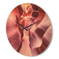 Дизајнрт „Познат антилоп кањон пејзаж“ модерен часовник од дрво