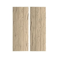 Ekena Millwork 1 2 W 36 H Rustic Ther Thoard се приклучи на таблата-н-batten hewn fau wood slutters w no batten, подготвен тен