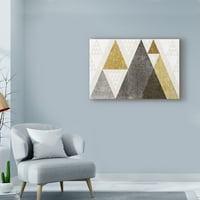 Трговска марка ликовна уметност „мод триаголници I злато“ платно уметност од Мајкл Мулан