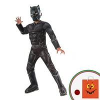 Капетан Америка: Граѓанска војна црна пантер Делукс мускуларна кошарка детска костуми комплет со бесплатен подарок