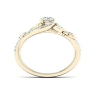 5 8ct TDW Diamond 14k жолто злато ветување прстен