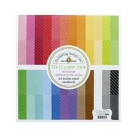 Doodlebug Ситни Отпечатоци Двострани Картони 12 X12 24 Pk-Точка-Лента Виножито, Дизајни Секој