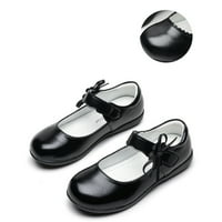 Чевли За Девојки Студентски Сингл Соја Деца Мода Тока До Мали Кожени Чевли Црна Големина 38