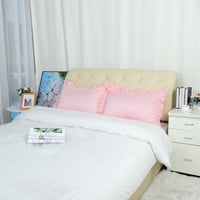 Единствени поволни цени 2-парчиња сатенски разгалени перници за перници, будоар, розова