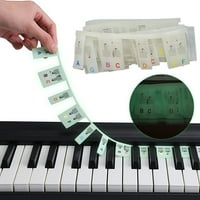 Прозрачна Транспарентна Пијано Тастатура Забелешка Водичи-Отстранлив Пијано Тастатура Белешка Етикети Клучеви За Почетници,
