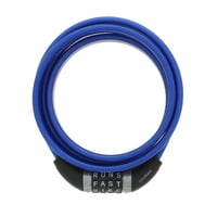 Заклучување на велосипед со тројно јадро на WordLock, заклучување на кабел за челик за ресетирање, сина боја, сина