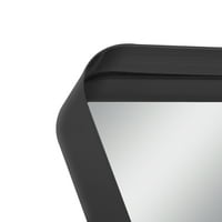 Неутип 71 x28 модерен правоаголник алуминиумска рамка wallид монтирање длабоко огледало виси wallидно огледало, црно