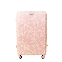 Мекбет колекција чипка текстура тврда еднострана 21in тркалачки багаж куфер, руменило розово