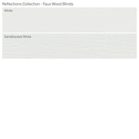 Колекција за прилагодени рефлексии, 2 Бесплатни ролетни од дрво, бели, 7 8 Ширина 48 Должина