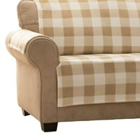 Иновативни текстилни решенија Френклин Бафало Проверете XL Софа Мебел за мебел 1-парчиња, постелнина