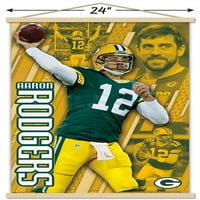 Green Bay Packers - Arиден постер Арон Роџерс со магнетна рамка, 22.375 34