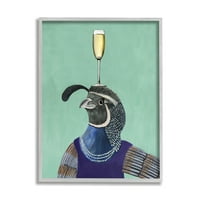 Студената индустрија Чајрлива плаша птица облечена во ѓердан чаша од шампањ 30, дизајн од Коко де Париз