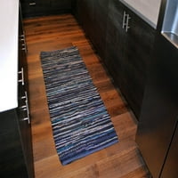 Мулти Боја Наутички Сини Крпа килим 2ft 3inx6ft
