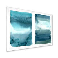 DesignArt 'Апстракт впечаток Океан сина водна вода I' модерен врамен уметнички принт